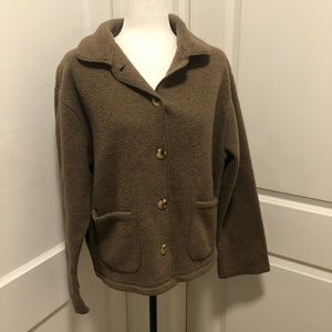 Eddie Bauer fleece button up cardigan size medium